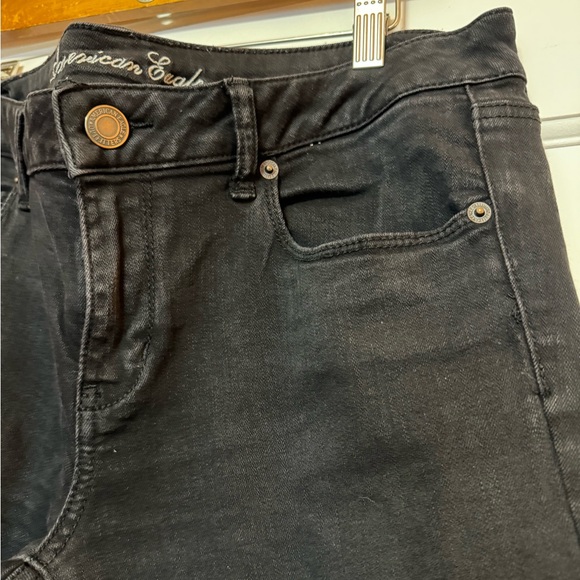 Black American Eagle Skinny Jeans | 14 regular - Picture 3 of 12